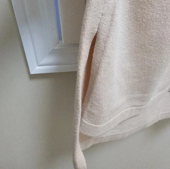 Forever 21 Knit  Jersey Beige Nude Dress Shirt size L - Picture 4 of 5